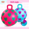 EVERICH TOY 2-Pack Hopper Ball for Kids, 15In Bouncy Ball with Handle, Full Heart Girls Toys for Indoor Outdoor Active Play, Great Balance Hopping Toys Gifts for 3 4 5 6 Yr Old Girls Boys view 4