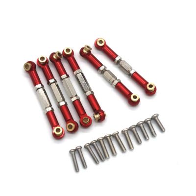 RC Car Accessories For Gladiator For ZD MT16 MT14R PT14R BX12 X12S 1/14 Metal Adjustable Tie Rod Remote Control Car Accessories Upgrades And Replacements(Red)