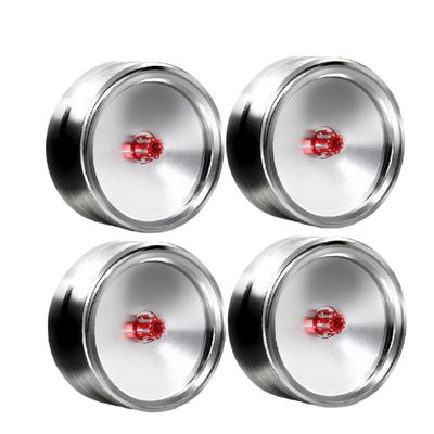 4pcs 1. 9inch Beadlock Metal Wheel Hub Rim for 1/10 Scale RC Crawler Compatible with 90046 AXI03007 and Similar Models