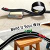 15 Ft Flexible Race Car Track for Kids,Flex Track Starter Set Compatible with Hot Wheels and Diecast 1/64th Cars,Portable Racetrack Roll Up Race Track with 4 Racecars and Suction Cups view 3