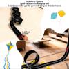 15 Ft Flexible Race Car Track for Kids,Flex Track Starter Set Compatible with Hot Wheels and Diecast 1/64th Cars,Portable Racetrack Roll Up Race Track with 4 Racecars and Suction Cups view 4