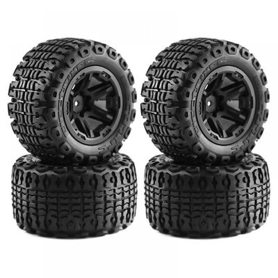 4pcs 104mm Rubber Wheel Tire with 12mm Hex Compatible with 1 16 Scale Rc Cars Like Go H16 Models 16207 16208 16209 16210