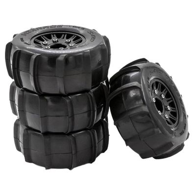 4PCS 2. 2" 3. 0" Sling Shot Sand Snow Wheel Tires Compatible with 1 10 Scale RC Short Course Trucks Such As 22S DR10 i and Similar Models