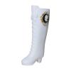 1/6 Scale Female Figure Boots High Heeled Shoes,Doll Accessories,Sturdy,Trendy,Miniature Action Figure Shoes for 12" Figures, White view 1