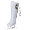 1/6 Scale Female Figure Boots High Heeled Shoes,Doll Accessories,Sturdy,Trendy,Miniature Action Figure Shoes for 12" Figures, White view 2