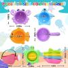 10 Pcs Bath Toys for Kids Ages 1-3, Bathtub & Pool Water Toys for Toddlers 1-3 & Babies 12-18 Months, Water Table Accessories with Floating Boats, Stacking Cups & Pouring Fun for Boys Girls view 4