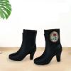 1/6 Scale Female Figure Boots High Heeled Shoes,Doll Accessories,Sturdy,Trendy,Miniature Action Figure Shoes for 12" Figures, Black Short view 4
