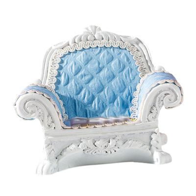 1/12 Scale Dollhouse Single Sofa Model for Scene Decoration 10x8.5cm, Blue