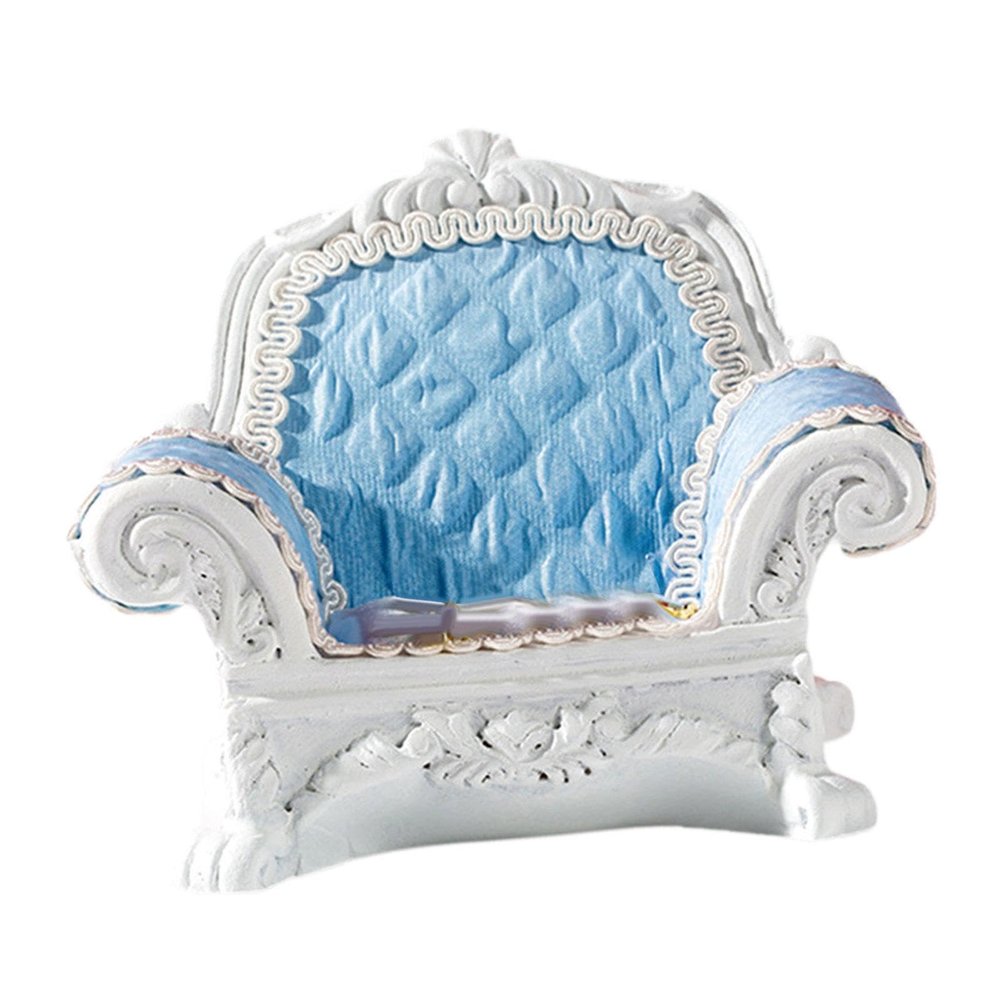 1/12 Scale Dollhouse Single Sofa Model for Scene Decoration 10x8.5cm, Blue