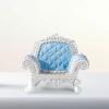 1/12 Scale Dollhouse Single Sofa Model for Scene Decoration 10x8.5cm, Blue view 2