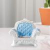 1/12 Scale Dollhouse Single Sofa Model for Scene Decoration 10x8.5cm, Blue view 3