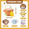 PIIKAGO Baby Toys 6-12 Months - Tree Stump with 5 Stuffed Safari Animals, Soft Busy Montessori Toys with Rattle, Crinkle, Squeaker, Mirror, Sensory Toys for Toddlers 1-3, Christmas Birthday Gift view 2