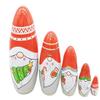 Konrisa Dwarf Santa Claus Nesting Dolls Matryoshka Russian Wooden Figure Dolls Birthday Party Supplies, Set of 5 view 2