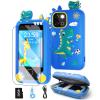 Kids Smart Phone, Christmas Birthday Gifts Dinosaur Child Play Phone for Boys 3-10, 2.8" Touchscreen HD Dual Camera Cell Phone for Kids,Travel Toy Preschool Learning Education Toy32GB Card & Bag view 1