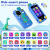 Kids Smart Phone, Christmas Birthday Gifts Dinosaur Child Play Phone for Boys 3-10, 2.8" Touchscreen HD Dual Camera Cell Phone for Kids,Travel Toy Preschool Learning Education Toy32GB Card & Bag view 2