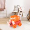 Shopping Cart for Kids, Pretend Grocery Cart, Supermarket Cart Toy Interactive Creative Toy Role Playing for Boys Girls Kids, Rose Red view 3