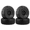 4pcs 130mm 2. 2 Inch Metal Beadlock Wheel Rim and Tire Set Compatible with 1/8 1/10 Scale RC Crawler Models Like Wraith RR10 YK4082 and Similar Vehicles view 1