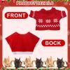 Clysee 10 Pcs Guinea Pig Clothes, 5 Guinea Pig Costume Outfit, 5 Mini Hat with Adjustable Strap Small Animal Warm Vest Sweater Cozy Hand Knitted Hat for Hamster Bunny (Modern) view 3