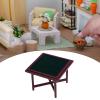 1/12 Miniature Mahjong Set, Dollhouse Gaming Table Chairs, Mahjong Furniture Model, Mahjong Table view 3
