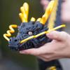 47.3inch Super Huge Large Dragon 3D Printed Dragon with Movable Mouth and Eyes,Flexible Realistic Articulated Animal Fidget Toys,Mystery Figurines Gifts,Executive Desk Dcor Collectible (Black) view 4