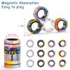 12Pcs Magnetic Adults Fidget Toys Rings,Stocking Stuffers for Kids 8-12,Fidget Spinner Rings for Anxiety Relief Therapy ,Party Favors Gifts for Teen Boy and Girl view 2