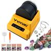 VIYUKI Rock Tumbler Kit Includes Rough Gemstones, 4 Polishing Grits, Jewelry Fastenings, Operating Instruction, 3-Speed Motor & 7-Day Timer, Great Stem Science Kit view 1