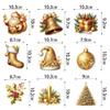 12pcs Christmas Decoration Gift Hangers  Elegant Gold Christmas Tree Ornament Hangers for Party & Holiday Decor view 2