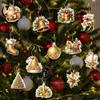 12pcs Christmas Decoration Gift Hangers  Elegant Gold Christmas Tree Ornament Hangers for Party & Holiday Decor view 3