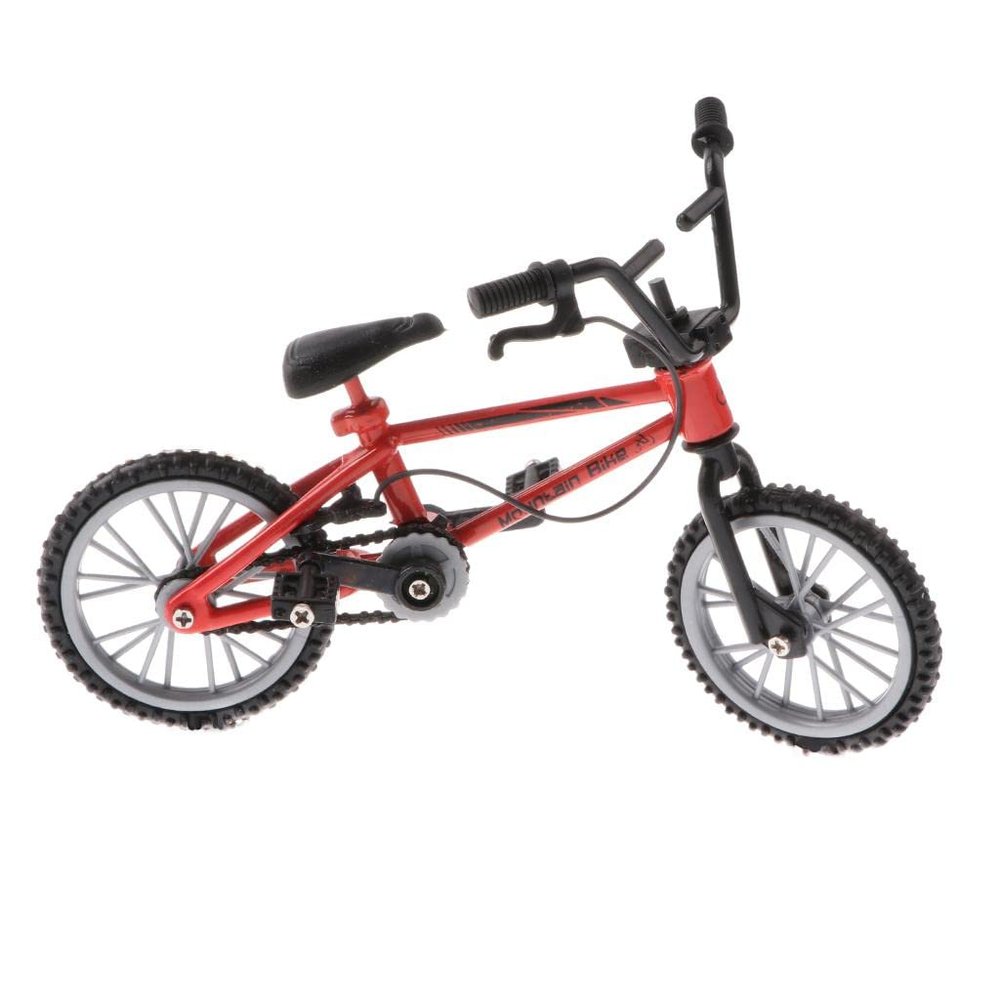 TTETTZ 1:24 Scale Miniature Mountain Bike Finger Model with Repair Kit, Red, as described