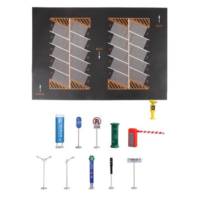TTETTZ 1/64 Parking Lot Underground Garage Miniature Layout Decorative Collectibles Diorama Vehicle Scene Display Car Models Show, Style E
