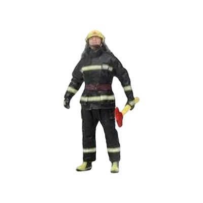 TTETTZ 1/64 Resin Firefighter Figures Tiny People Model Realistic Collectibles Sand Table Ornament for Diorama Building DIY Scene Layout Decoration, Style C