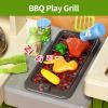 Pupu Pig Kids Kitchen Playset, Play Kitchen with Electric Stove, Grill, Sink, Play Food, ToyKitchen Accessories, Kitchen Interactive Play with Lights Sound Steam, Cooking Toys for Toddler Kid Gifts view 3