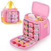 Carrying Case Compatible with Little Tikes Story Dream Machine Books Starter Set, Portable Storage Bag for Story Books, Audio Play & Character with Handle and Shoulder Strap,Pink view 1