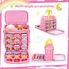 Carrying Case Compatible with Little Tikes Story Dream Machine Books Starter Set, Portable Storage Bag for Story Books, Audio Play & Character with Handle and Shoulder Strap,Pink view 2
