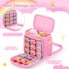 Carrying Case Compatible with Little Tikes Story Dream Machine Books Starter Set, Portable Storage Bag for Story Books, Audio Play & Character with Handle and Shoulder Strap,Pink view 3