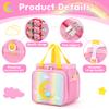 Carrying Case Compatible with Little Tikes Story Dream Machine Books Starter Set, Portable Storage Bag for Story Books, Audio Play & Character with Handle and Shoulder Strap,Pink view 4