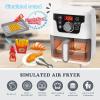 Air fryer Toys,Toy Air Fryer for Kids, Kids Play Kitchen Playset Accessories, Kitchen Accessories Pretend Play Toddler Playset for Girls Boys Birthday Gifts view 2