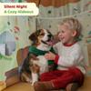 Candy House Play Tent for Kids and Pets Santa & Jingle Bells Holiday Playhouse Dog House Cat House with Roll-Up Door and Side Window, Easy Setup Kids and Pets Play House view 2