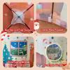 Candy House Play Tent for Kids and Pets Santa & Jingle Bells Holiday Playhouse Dog House Cat House with Roll-Up Door and Side Window, Easy Setup Kids and Pets Play House view 3