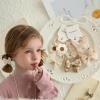 10Pcs Fashion Girls Rubber Band, Kids Cute Floral Bow Headwear, Stretchy Hair Rope Accessories view 3