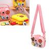 Kids Camera Case Cartoon Multi Color Buffer Housing Large Capacity Crossbody Shoulder Bag for Boys Girls (Pink) view 3
