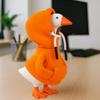7 Inch Desk Goose Outfits Hoodies Tabletop Goose Accessory Mini Porch Goose Costume Magnetic Goose Statue Key Holder Clothes for Table Decor (Orange) view 3