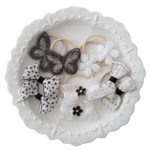 10Pcs Cute Children's Hair Rubber Band, Trendy Handmade Elastic Headwear, Hair Band Accessory For Girls