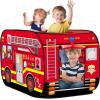 Dolanus Fire Truck Play Tent Pop up for Kids Age 3, Playhouse Toys for 3 4 5 Kid Years Old Toddlers Boys Girls, Indoor Outdoor Firetruck Toy, Birthday Gifts for 3+ Year Old Baby view 1