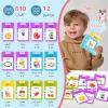 Arabic & English Talking Flash Cards for Toddlers, Bilingual Flash Cards Learning Montessori Toys with 510 Sight Words, Speech Therapy Toys, Children's Sensory Preschool Learning Educational Gifts view 2