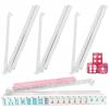 bestcool Mahjong Racks with Pushers Set of 4, Mahjong Tile Holders with Dice, Racks with Attached Pushers, Mahjong Accessories and Supplies for Women(Transparent-Pink) view 1