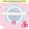 bestcool Mahjong Racks with Pushers Set of 4, Mahjong Tile Holders with Dice, Racks with Attached Pushers, Mahjong Accessories and Supplies for Women(Transparent-Pink) view 2