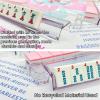 bestcool Mahjong Racks with Pushers Set of 4, Mahjong Tile Holders with Dice, Racks with Attached Pushers, Mahjong Accessories and Supplies for Women(Transparent-Pink) view 4