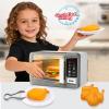 Microwave Oven Toy Kids Kitchen Playset High Simulation Accessories Ornaments Pretend Play Appliance Set for Toddlers, Cookware Toy Set for Girls Boys Birthday Gifts view 3