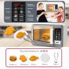 Microwave Oven Toy Kids Kitchen Playset High Simulation Accessories Ornaments Pretend Play Appliance Set for Toddlers, Cookware Toy Set for Girls Boys Birthday Gifts view 4